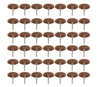 INOOMP 200 clous de toiture à capuchon plastique marron de 3,8 cm (1,5 | Anneau de fixation métallique pour isolation en mousse rigide, pose de feutre, construction en papier goudronné
