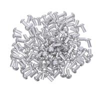 INOOMP 200 rivets à tête ronde en aluminium M5x10mm | Jeu de rivets à dôme rond, pose manuelle, réparations de type aéronautique, tôlerie de structure, tige pleine pour une