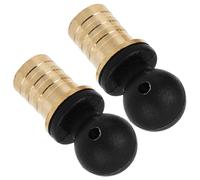 INOOMP 2pcs Bouchons de Bouteille de Vin de Calebasse, Matériau Laiton et Silicone, Fonction Étanchéité et Conservation, Design Unique DIY pour Projets Maison