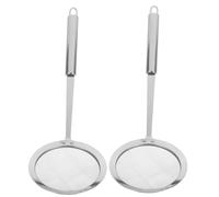 INOOMP 2pièces Écumoire Inox à Mailles Fines pour Graisse Cuillère Passoire à Huile Cuisine Filtre Profond pour Pot Tamis pour Séparation Huile et Résidus