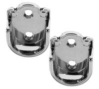 INOOMP 2pièces Support Flanqué pour Barre de Penderie Acier Inoxydable Fixation Côté Étagère ou Armoire pour Rideaux Vêtements et Salle de Bains