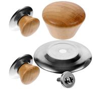 INOOMP 3 Ensembles Boutons de Couvercle Classiques Poignée Léger Résistant la Chaleur Adapté aux Casseroles et Poêles Cuisine 1.65x1.65x0.98 In