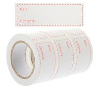 INOOMP 3rouleaux Étiquettes Alimentaires Adhésives Amovibles pour Stockage Préparation et Mise Conserve Autocollants Pratiques pour Maison Restaurant et Bureau Lot de Rouge