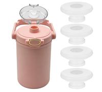 INOOMP 4 Pièces Lot de Bouchons de Bouteille Silicone Étanches Bouchons de Rechange Anti-Fuite pour Gourdes Étanchéité Durables et Faciles à Nettoyer