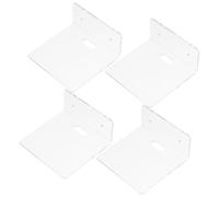 INOOMP 4 Pièces Petite Étagère Murale Flottante en Support Mural | Conception Murale Simple, Gain de Place, Installation Pratique, Structure Stable, pour Haut-parleur ou Moniteur
