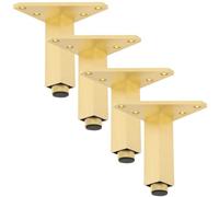INOOMP 4 Pièces Pied de Meuble en Alliage D’Aluminium Réglable | Or, Rehausse la Hauteur, Effet Amortissant, Protège le Sol, pour Meubles et Placards en Boutique ou Salle