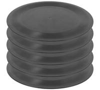 INOOMP 5 Pièces Décoration Murale en Plastique en Vinyle Noir pour Bar Vintage Disque Stable Facile à Suspendre et Maison Moderne pour Ambiance Rétro Unique
