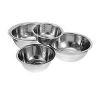INOOMP 5 Pièces Set de Bols Cuisine Gigognes en Acier Inoxydable | Lot Argenté, Design Gain de Place, Compatible Lave-vaisselle, Cuisine et Préparation des Aliments