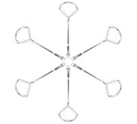 INOOMP 6 Pièces Ouvre-boîte en Acier Ergonomique pour Usage Industriel et Domestique, Ouvre-couvercle de Seau Réutilisable et Gain de Place, Outil Pratique pour Ouvrir Pots et Tonneaux