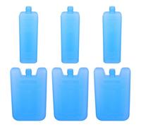 INOOMP 6 Pièces Pack de Glace Réutilisable Bleu en PE pour Ventilateurs de Refroidissement et Activités Extérieures, Bloc Réfrigérant Portable Effet de Refroidissement Rapide pour L'