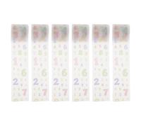INOOMP 6 Rouleaux Ruban Adhésif Motifs Dégradés Mignons Formes Découpées Uniques en Papier Sulfurisé Facile à Déchirer pour L'emballage de Présents Décoration de Cartes
