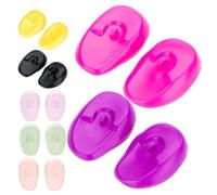 INOOMP 7paires Cache-oreilles Silicone Protection Auditive Coiffure Coloration Cheveux Huile Résistance Chaleur Confort Doux Salon Maison