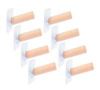INOOMP 8 Crochets Muraux en Bois sans Perçage Fixation Adhésive sans Trace pour Suspendre Chapeaux et Paquet Lot de 8 Pièces pour Surfaces Lisses comme Carrelage