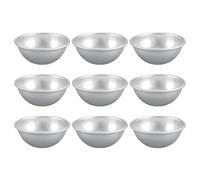 INOOMP 9pièces Moule à Tarte Œuf Réutilisable Demi-forme pour Cupcakes Desserts Tartes Pâtisserie Cuisson Uniforme Compacte Légère