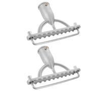INOOMP Accessoires de Remplacement pour Tête de Balai de Sol en Acier Inoxydable Argenté, Lot de 2 Pièces Serrage Rapide et Prise Sécurisée pour Nettoyage Domestique