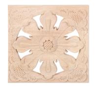 INOOMP Applique Décorative pour Meubles Vintage en Bois Fleur 15 Cm