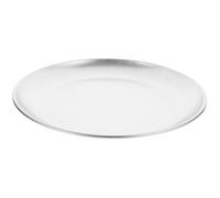 INOOMP Assiette d'apéritif ronde en acier inoxydable avec surface lisse pour réunions familiales et buffet, plat de service pour viande et cupcakes