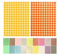 INOOMP Autocollants Ronds à Pois Auto-adhésifs 20 Feuilles 10 Mm 10 Couleurs Variées, Pastilles Autocollantes Colorées pour Étiquetage, Classification Couleur et Style Plusieurs styles
