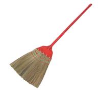 INOOMP Balai Naturel à Main en Paille Tressée Manche Amovible Léger en Bois pour Balayage Intérieur et Extérieur, pour Maison et Terrasse
