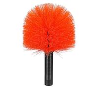 INOOMP Balai Toile D'araignée Télescopique, Tête Flexible, Plastique Orange | Brosse à Toile Araignée, Nettoyeur de Toiles Araignée, pour Plafond, Garage, Bardage Extérieur