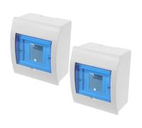 INOOMP Boîte à Disjoncteurs Étanche en Plastique 2pcs pour Atelier Intérieur, Facile à Nettoyer et Sécurisée, Coffret Électrique Moderne et Compact
