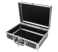 INOOMP Boîte à Outils Rangement Robuste et Pratique en Alliage D'aluminium Noire Multifonctionnelle et Portable avec Verrouillage Sécurisé, pour Bureau et Véhicule