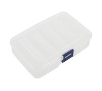 INOOMP Boîte de Rangement pour Lames de Scie en PP, 5 Compartiments | Organisateur Rectangulaire Blanc, Grille Pratique, Classement Facile, Stockage Sûr des Petites Pièces et Outils
