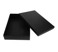 INOOMP Boîte Présent Noire Rectangulaire 32,5 X 23,5 Cm, Boîte Plate sans Couvercle, Emballage pour T-shirts, Coffret D'artisanat et Rangement Polyvalent pour Bijoux, Bougies, Biscuits -