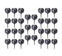 INOOMP Boîtes à Engrais en Plastique Noir et Fleurs, Forme Griffe, Protègent L'engrais Vent Animaux, Lot de 30 Pièces Pratiques