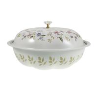 INOOMP Bol en émail : 28 cm de diamètre, saladier/mélangeur - Assiette vintage en fer-blanc beige