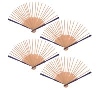 INOOMP Cadre de Ventilateur Pliable en Bois Style Japonerie 4pcs Léger et Décoratif pour Créations DIY et Performances Scène