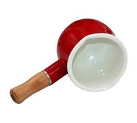 INOOMP Casserole à Lait Émaillée 10 Cm Poignée Isolante Antidérapante, Mini Marmite Antiadhésive pour Cuire Bouillie et Nouilles pour Bébé Couleur Aléatoire