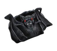 INOOMP Cendrier Chauve-Souris en Résine Noir, Cendrier à Cigares Anti-Odeur et Anti-fumée, Décoration Créative pour Maison et Terrasse Halloween