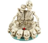 INOOMP Cendrier Créatif en Résine Tête de Mort Halloween pour Maison Chic | Grand Cendrier Exterieur, Cendrier Squelette Décoratif Beige, Ornement de Bureau Solide, Usage Domestique