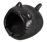 INOOMP Cendrier en Céramique Grosse Capacité Forme Chat Noir Décoratif et Fonctionnel Facile à Nettoyer pour Usage Intérieur Table ou Maison