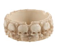 INOOMP Cendrier Fantaisie Tête de Mort en Résine Beige, Décoratif | Célébration Halloween, Décoration Halloween Intérieur pour Table et Bar, Surface Lisse sans Bavure, Fond Stable