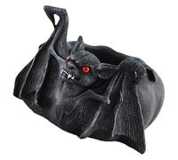 INOOMP Cendrier Vintage en Résine Noir de Chauve-Souris, Décoration Intérieure Unique pour Halloween, Cendrier Extérieur Polyvalent et Anti-Odeur pour Cigarettes