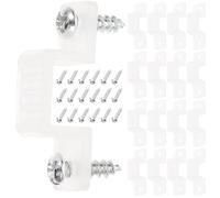 INOOMP Clips Lumineux LED Silicone 14 MM Support de Fixation pour Ruban LED Intérieur Vis Kit Complet pour Crédence Murale et Décoration Cuisine