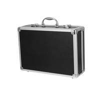 INOOMP Coffret à Outils en Alliage D’Aluminium Noir, Grand Format | Fermeture de Sécurité, Résistance à L’usure, Abs et Mdf, Usage Garage ou École