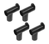 INOOMP Connecteurs de Porte-vêtements à Angle Droit en Plastique Noir 4 Pièces, Diamètre Intérieur 2,2 Cm, Installation Simple et Démontage Facile pour Étendoir à Linge