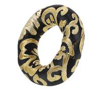 INOOMP Coussin Rond pour Bol Chantant Tibétain en Coton Noir, Tapis Sonore Décoratif et Anti-bruit, Relaxation la Maison Bureau