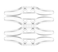 INOOMP Crochet pour Rideau Enrouleur et Taquet de Cordon Transparent, Lot de 4 Sets de Sets de Pièces en Pom, Fixation Fiable pour Stores Roulants, Usage Domestique et Professionnel