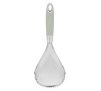 INOOMP Cuillère à glace dentelée - Pelle à sorbet en acier inoxydable - Pelle à glace pilée manuelle - Évideur de melon et éplucheur de pulpe avec bord dentelé pour fruits