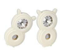 INOOMP Déchiqueteur à Oignons Verts Multifonction 2pcs en Plastique Blanc Cuisine, Tranche Uniforme et Découpe Rapide, Outil Pratique pour Couper Oignons et Ail