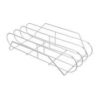 INOOMP Grille à Côtes Levées pour Barbecue, Acier Inoxydable, Demi-Rond | Support Rainuré, Surface Antiadhésive, Chaleur Concentrée, pour Patios et Grills Extérieurs