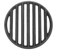 INOOMP Grille de Cheminée Ronde en Fonte Noire 25cm sans Bavure Structure Ventilée pour Barbecue et Foyer Ouvert Robuste