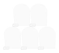 INOOMP Jeu de 10 Cartes de Place en Acrylique Transparentes avec 5 Supports Demi-Lune, Marque-Places DIY pour Mariage, Banquet et Fête, Réutilisables, Cartes de Table Vierges