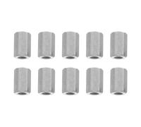 INOOMP Lot de 10 écrous de raccordement femelles - Écrou de raccordement hexagonal en acier inoxydable - Connecteur de tige filetée interne M4 x 0,7, largeur 7 mm