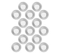INOOMP Lot de 15 Moules à Tarte Ronds en Alliage D'aluminium Antiadhésifs Compacts pour Mini-tartelettes Œufs et Pâtisseries, pour Usage Commercial et Fêtes