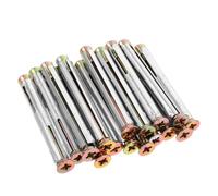 INOOMP Lot de 16 Chevilles à Vis Métalliques D'expansion en Fer et Cuivre, Installation Facile et Fixation Fiable pour Portes et Fenêtres Creuses